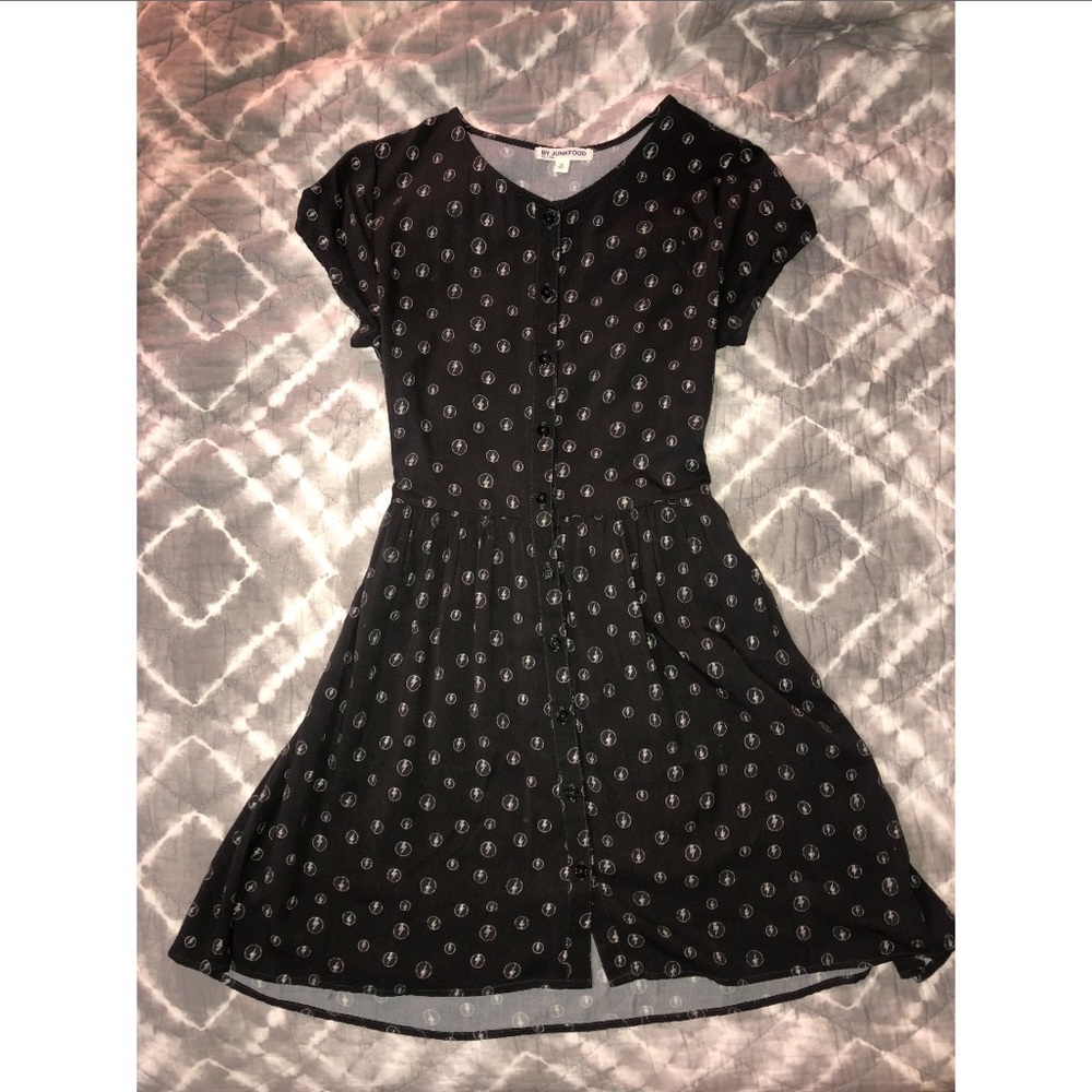Black Lightning Bolt dress